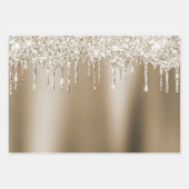 Feuille De Papier Cadeau Cream Gold Glitz Parties scintillant Ice Cream Dri (Devant)