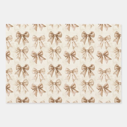 Feuille De Papier Cadeau Cream White Plaid Stripes Floral Birthday (Devant 3)