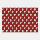 Feuille De Papier Cadeau Create Your Own Santa Hat Face 3 Photo Christmas (Devant 3)