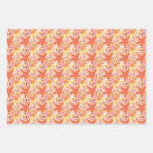 Feuille De Papier Cadeau Créatures de la mer Pastel (Devant)