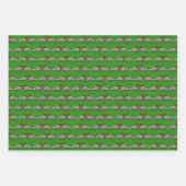 Feuille De Papier Cadeau Créatures de Noël  (Devant)