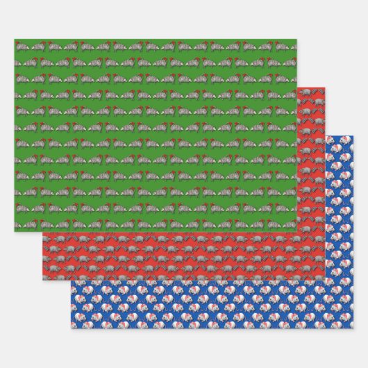 Feuille De Papier Cadeau Créatures de Noël  (Lot)