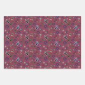 Feuille De Papier Cadeau Creepmas avec maison hantée, Crânes, Wreath, Café (Devant)