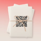 Feuille De Papier Cadeau Créer instantanément un code QR | Modifiable blanc