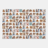 Feuille De Papier Cadeau Créer un collage photo personnalisé avec 18 photos (Devant 3)