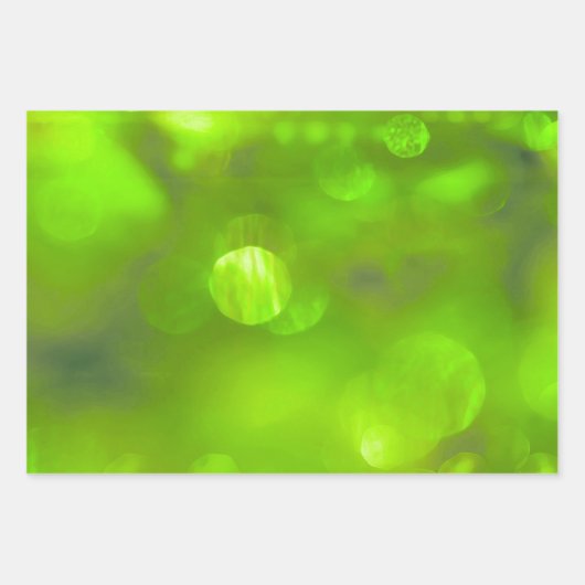 Feuille De Papier Cadeau Créez vos propres lumières Soft Bokeh - Lime Green (Devant 2)
