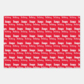 Feuille De Papier Cadeau Créez votre propre nom d'anniversaire heureux (Devant 2)