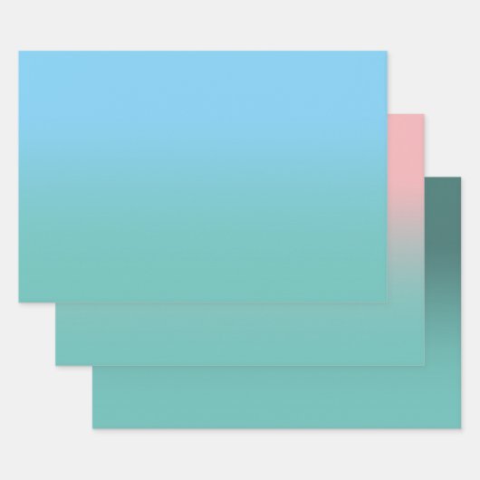 Feuille De Papier Cadeau Créez votre propre Ombre Turquoise Light (Lot)