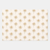 Feuille De Papier Cadeau Crème botanique vintage (Devant)