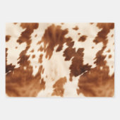 Feuille De Papier Cadeau Crème Brown Cowhide Gold Tree (Devant 3)