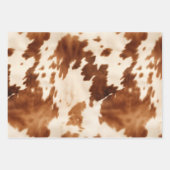 Feuille De Papier Cadeau Crème Brown Cowhide Gold Tree (Devant 2)