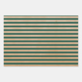 Feuille De Papier Cadeau Crème classique moderne Rouge Vert Kraft raypes (Devant 2)
