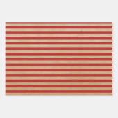 Feuille De Papier Cadeau Crème classique moderne Rouge Vert Kraft raypes (Devant)