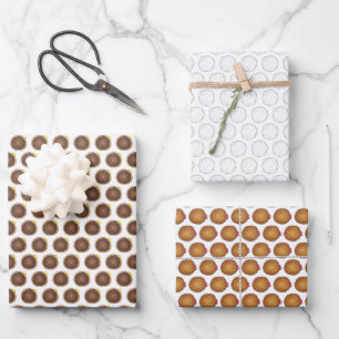 Feuille De Papier Cadeau Crème de Boston en poudre de gelée remplie de beig