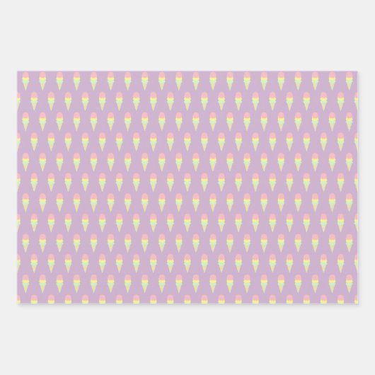 Feuille De Papier Cadeau Crème glacée (Devant)