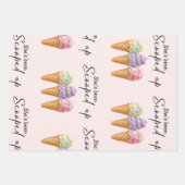 Feuille De Papier Cadeau Crème glacée Été Rangée Fête des mariées Favoriser (Devant)