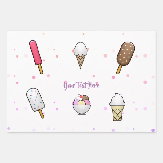 Feuille De Papier Cadeau Crème glacée Parlour Dream (Devant)