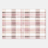 Feuille De Papier Cadeau Crème rose Paillée Stripes Snowflakes Noël (Devant)