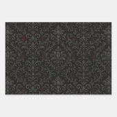 Feuille De Papier Cadeau Crimson Nocturne Bloom Victorian (Devant 3)