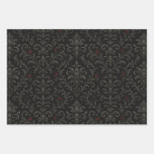 Feuille De Papier Cadeau Crimson Nocturne Bloom Victorian (Devant 2)