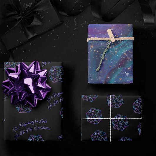 Feuille De Papier Cadeau Critère RPG | Joueur de rôle Nebula Tabletop PnP