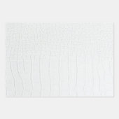 Feuille De Papier Cadeau Crocodile blanc - Impression (Devant)