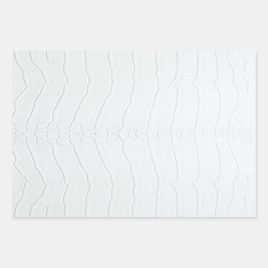 Feuille De Papier Cadeau Crocodile blanc - Impression (Devant 3)