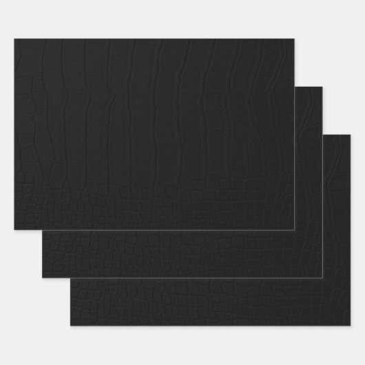Feuille De Papier Cadeau Crocodile noir - Impression (Lot)
