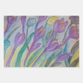 Feuille De Papier Cadeau Crocus de printemps Abstrait (Devant 2)