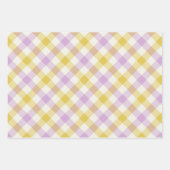 Feuille De Papier Cadeau Crocus Gingham (Devant)