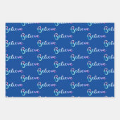 Feuille De Papier Cadeau Croire la typographie de l'aquarelle (Devant 3)