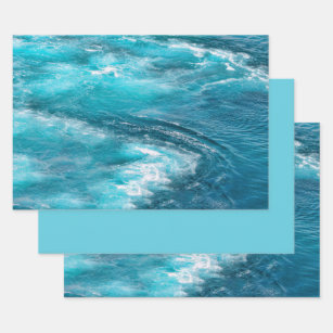 Feuille De Papier Cadeau Croisière tropicale Turquoise Caribbean Ocean Phot