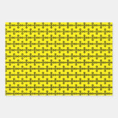 Feuille De Papier Cadeau Croix chrétienne noire (Devant)