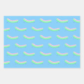 Feuille De Papier Cadeau Croûte de pastèque et semences Kawaii (Devant)