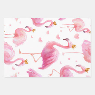 Feuille De Papier Cadeau Crowned Flamingo – Luxe Island Vibes