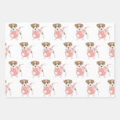 Feuille De Papier Cadeau Cube Bubble Gum Chien Chien Chiot Poussant Bubble (Devant 3)