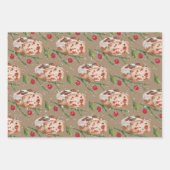 Feuille De Papier Cadeau Cuisson Rustique Kraft Cranberry Lemon Pain Gâteau (Devant)