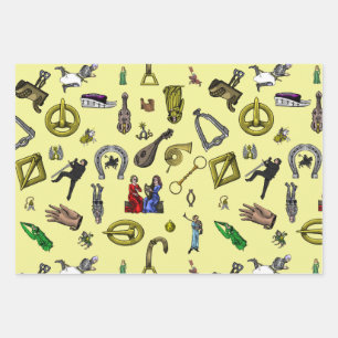 Feuille De Papier Cadeau Cultures médiévales, génie et Plante