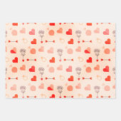 Feuille De Papier Cadeau Cupid arrow with hearts valentine (Devant 3)