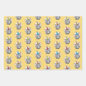 Feuille De Papier Cadeau Curieux petit souris dans l'Motif Casquette d'anni (Devant 2)