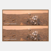 Feuille De Papier Cadeau Curiosity Rover Mars Dusty Selfie au Mont Sharp (Devant)