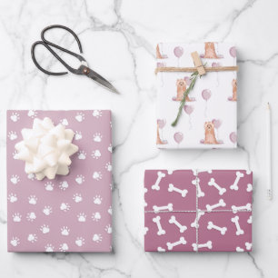 Feuille De Papier Cadeau Curte Yorkshire Terrier Anniversaire