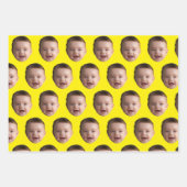 Feuille De Papier Cadeau Custom Baby Face, Funny custom photo (Devant 3)