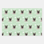 Feuille De Papier Cadeau Custom Cat Pet with Photo & Name (Devant 2)