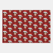 Feuille De Papier Cadeau Custom Face Photo Santa Claus Hat Christmas Gift (Devant 3)