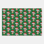 Feuille De Papier Cadeau Custom Face Photo Santa Claus Hat Christmas Gift (Devant 2)