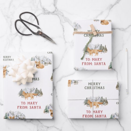 Feuille De Papier Cadeau Custom Fennec Fox Gift Wrapping Paper (Recto)