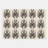Feuille De Papier Cadeau Custom Kraken Octopus Squid Name Personalized (Devant 2)