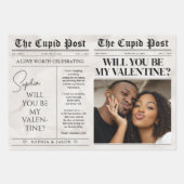 Feuille De Papier Cadeau Custom Valentine Newspaper Flower Bouquet Gift  (Devant)