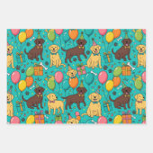 Feuille De Papier Cadeau custom whimsical Labrador Retriever birthday (Devant 3)